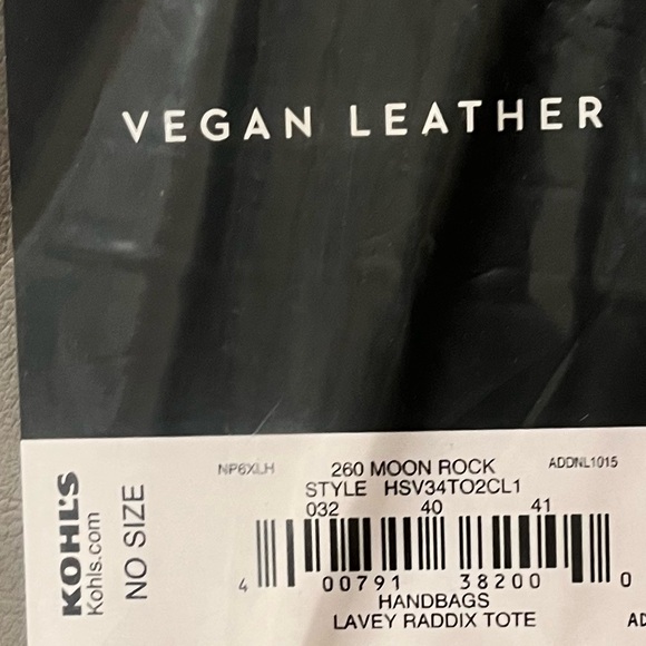 NWT Simply Vera Vera Wang Lavey Raddix Tote Bag - VEGAN LEATHER - Picture 9 of 10